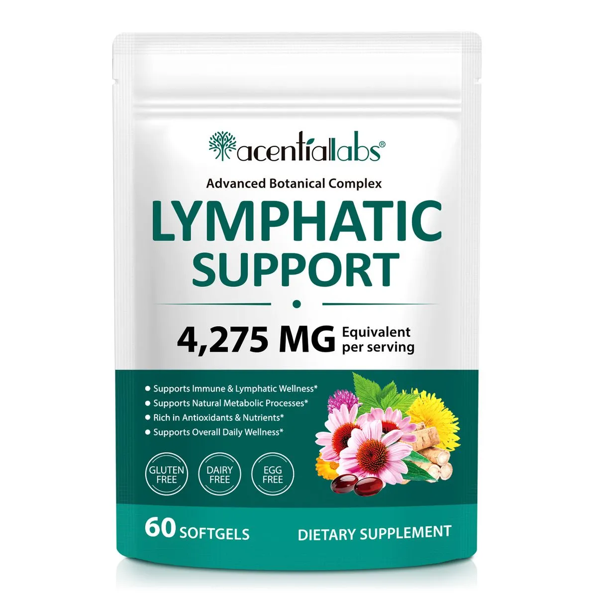 Acentiallabs Lymphatic Drainage Softgels 60P