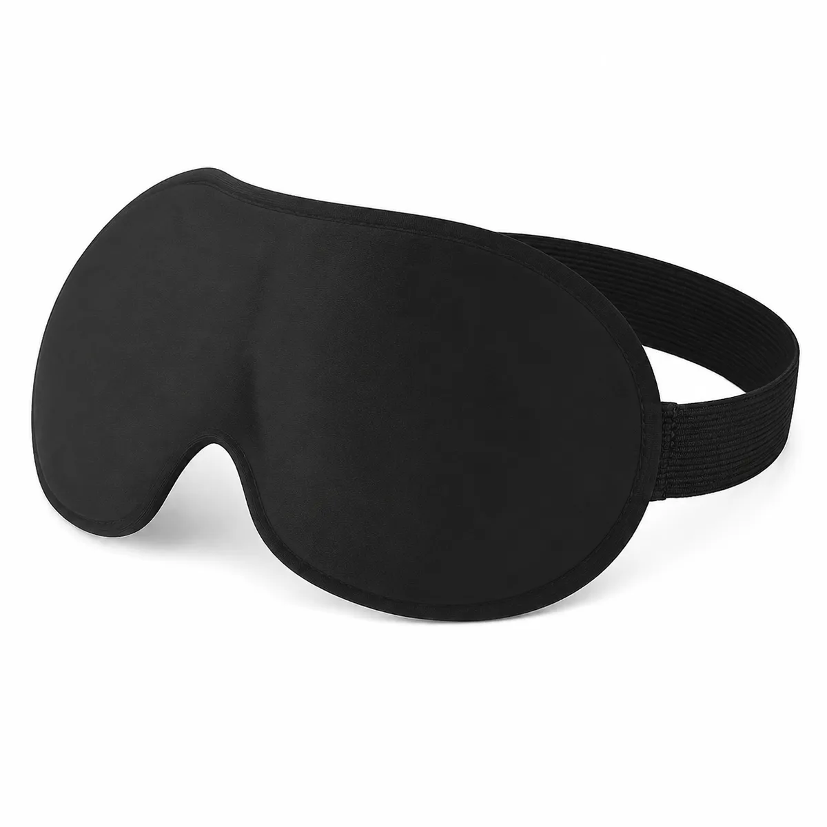 3D Sleep Mask Blackout Eye Mask Travel Comfortable No Pressure - Black