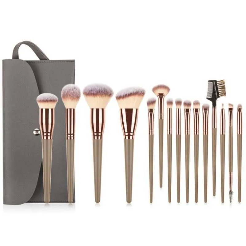 15 Piece Professional Makeup Brushes Kit with case