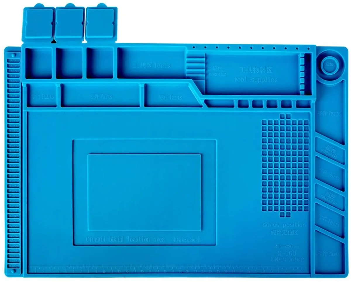 Silicone Heat-Resistant Magnetic Repair Work Bench- Soldering Station S-160