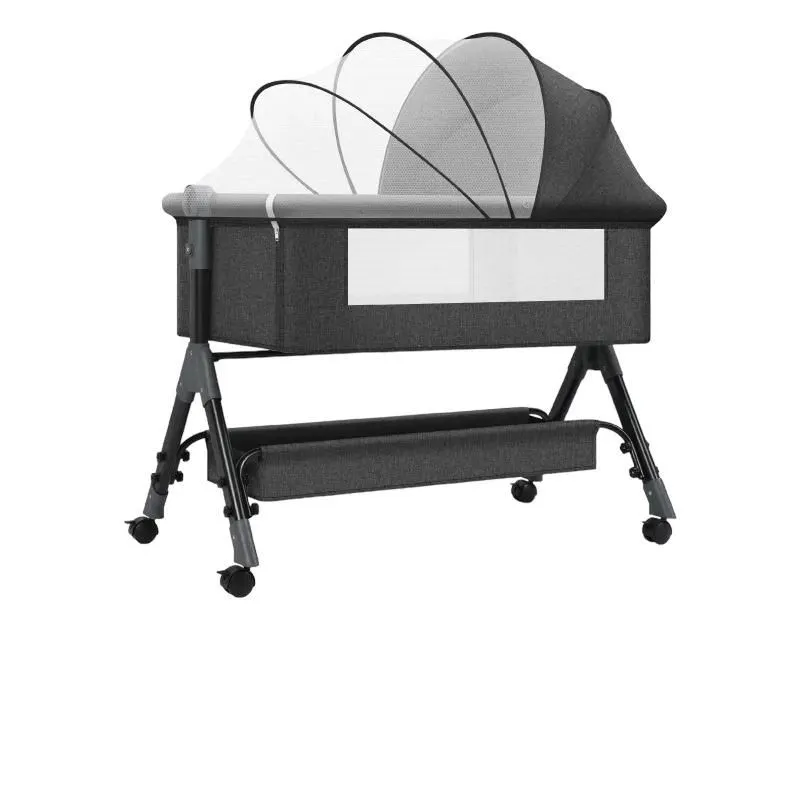 Bedside Baby Sleeper Baby Crib - Cot Bed - Dark grey