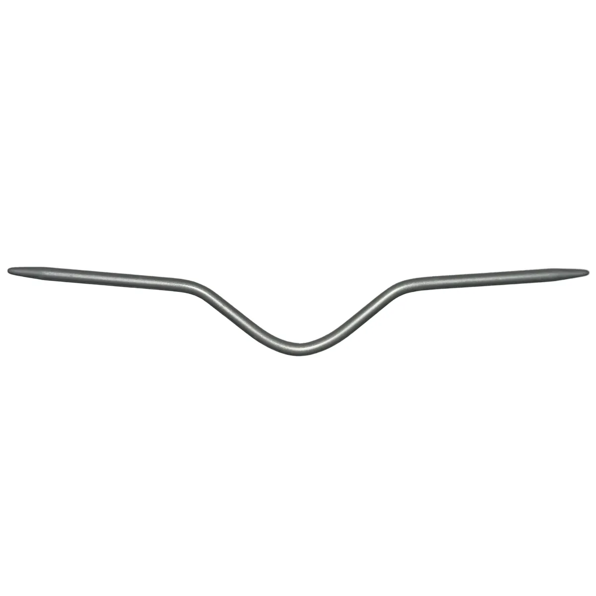 Elle Aluminium Cable Stitch Needles (Straight, Bent , Regular, Bulky) - Grey, Bent Needle