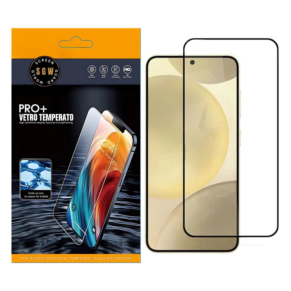 9D Temper Glass Screen Protector compatible with Galaxy A26/A36/A56 Pack-2 - A36 Pack of 2