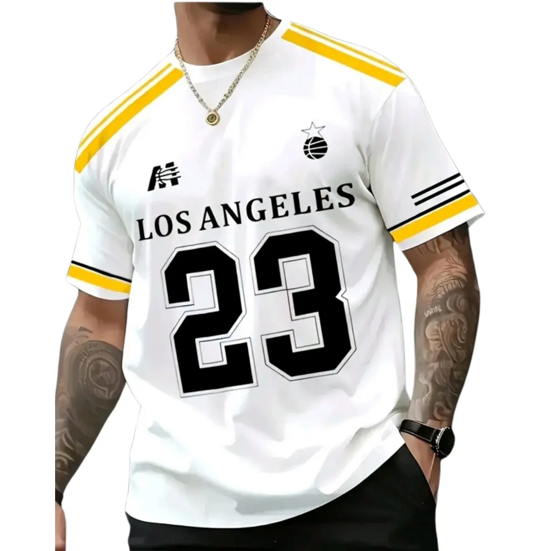 Mens Short Sleeve Basketball Jersey- 23