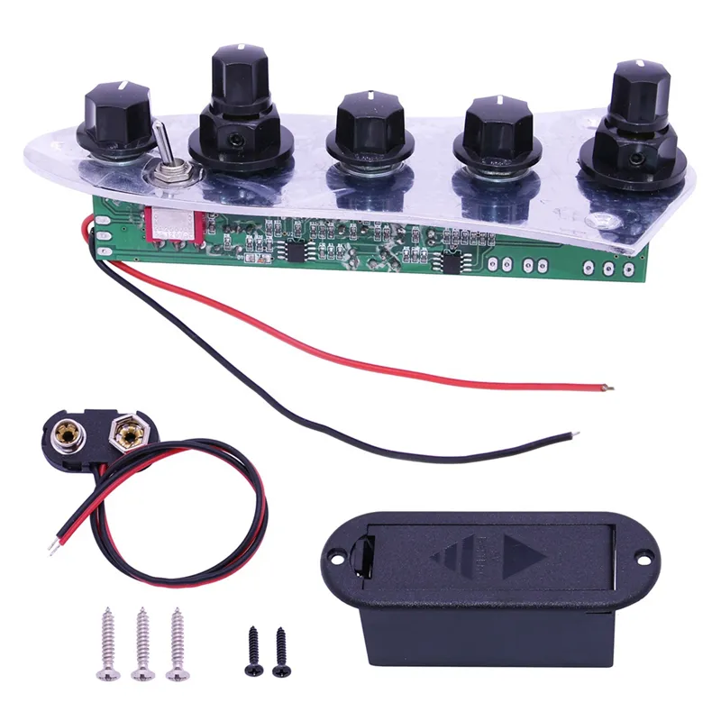 5 Jazz JB Bass Loaded Wired Control Plate for 4/5 String Bass Guitar