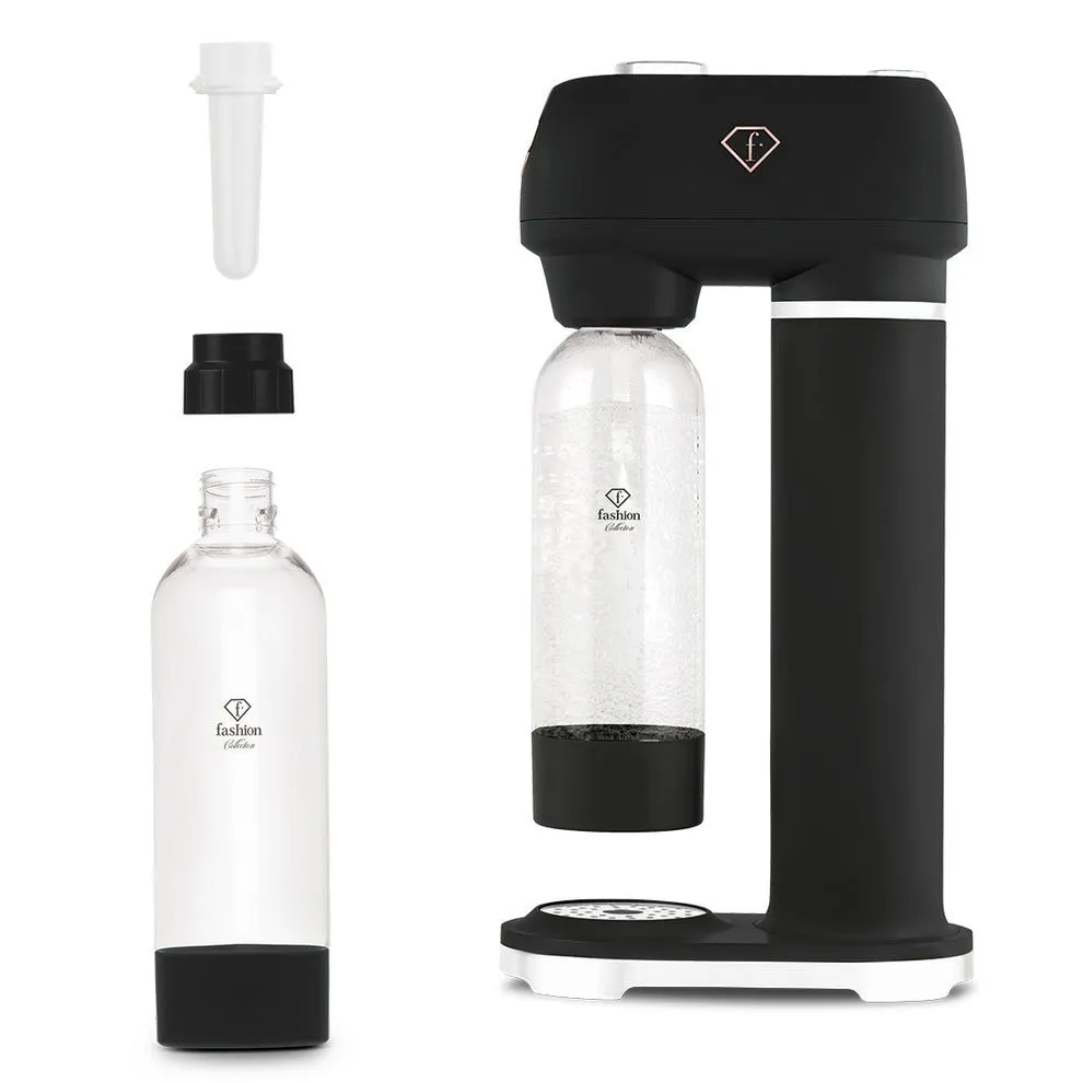 Fashion By Berlinger Haus Soda Maker with 2 Bottles and Barometer - Matte Black 
