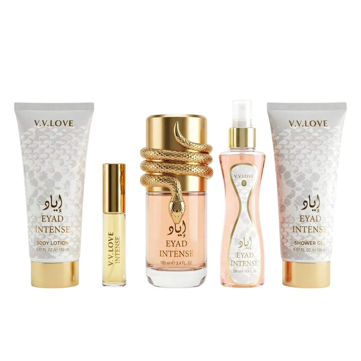 5 Pieces Premium Luxury Gift Set V.V.LOVE Eyad Intense Eau de Parfum 100ml