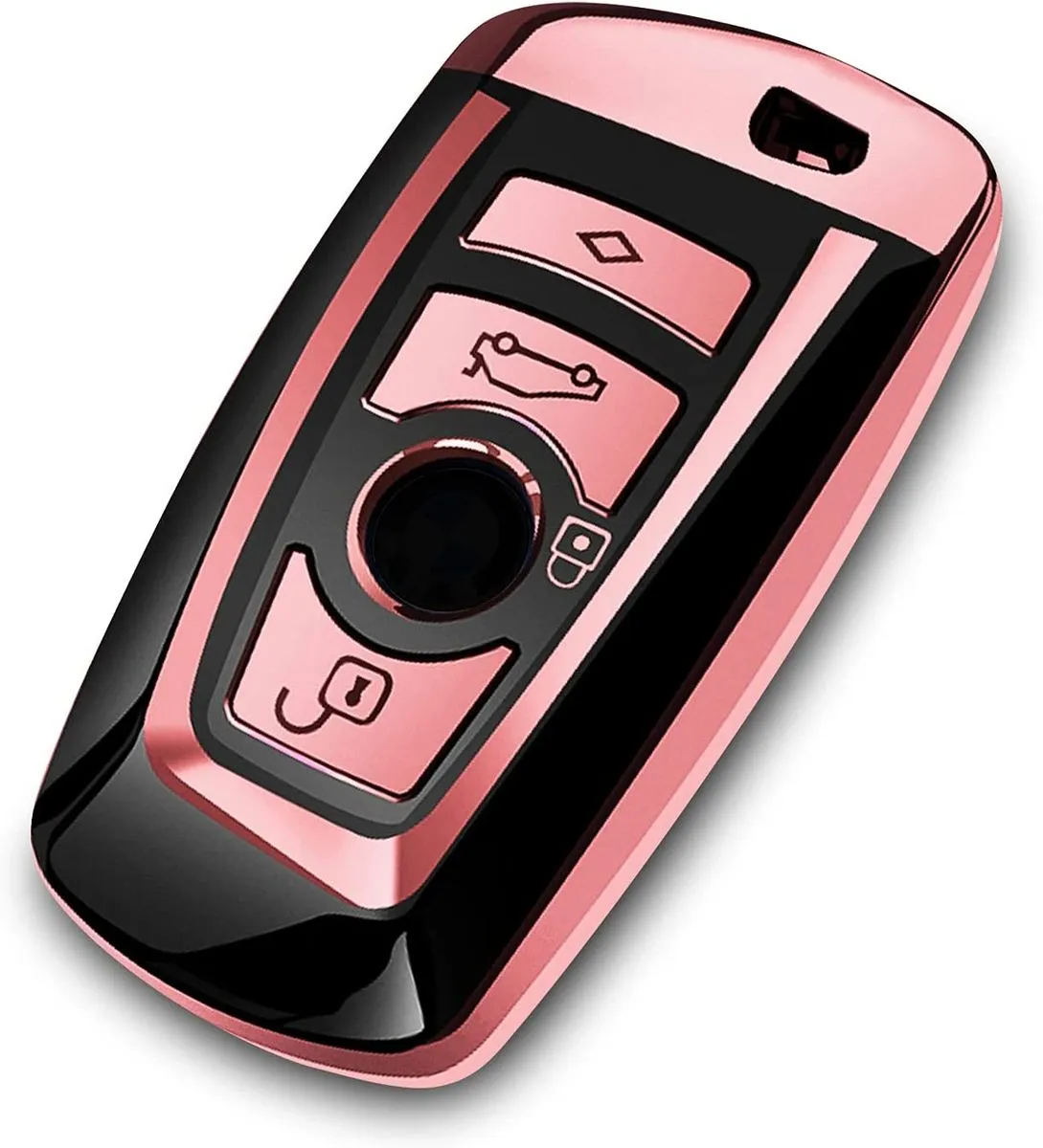 BMW F Series - TPU Key Cover - Pink and Piano Black