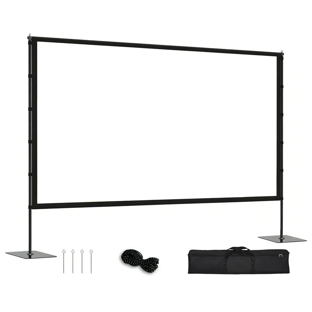 100/120 Inch Portable Projector Screen With Stand & Bag Stable Anti-glare - 100inch
