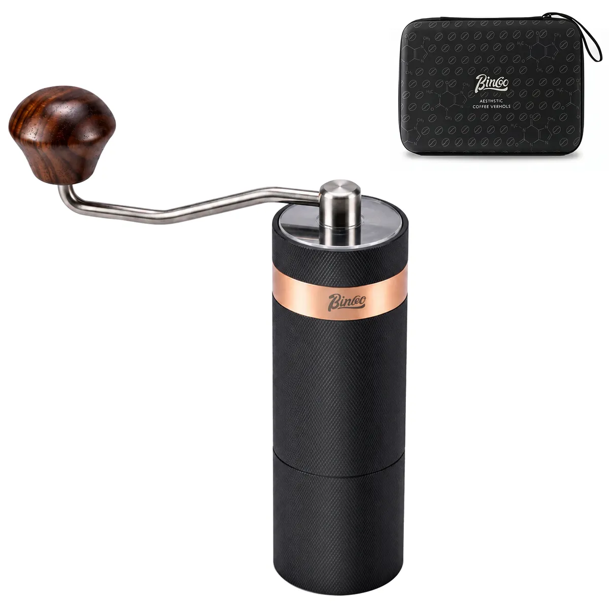 Bincoo - Manual Coffee Grinder Hand Grinder, Adjustable Burr For Pour-Over