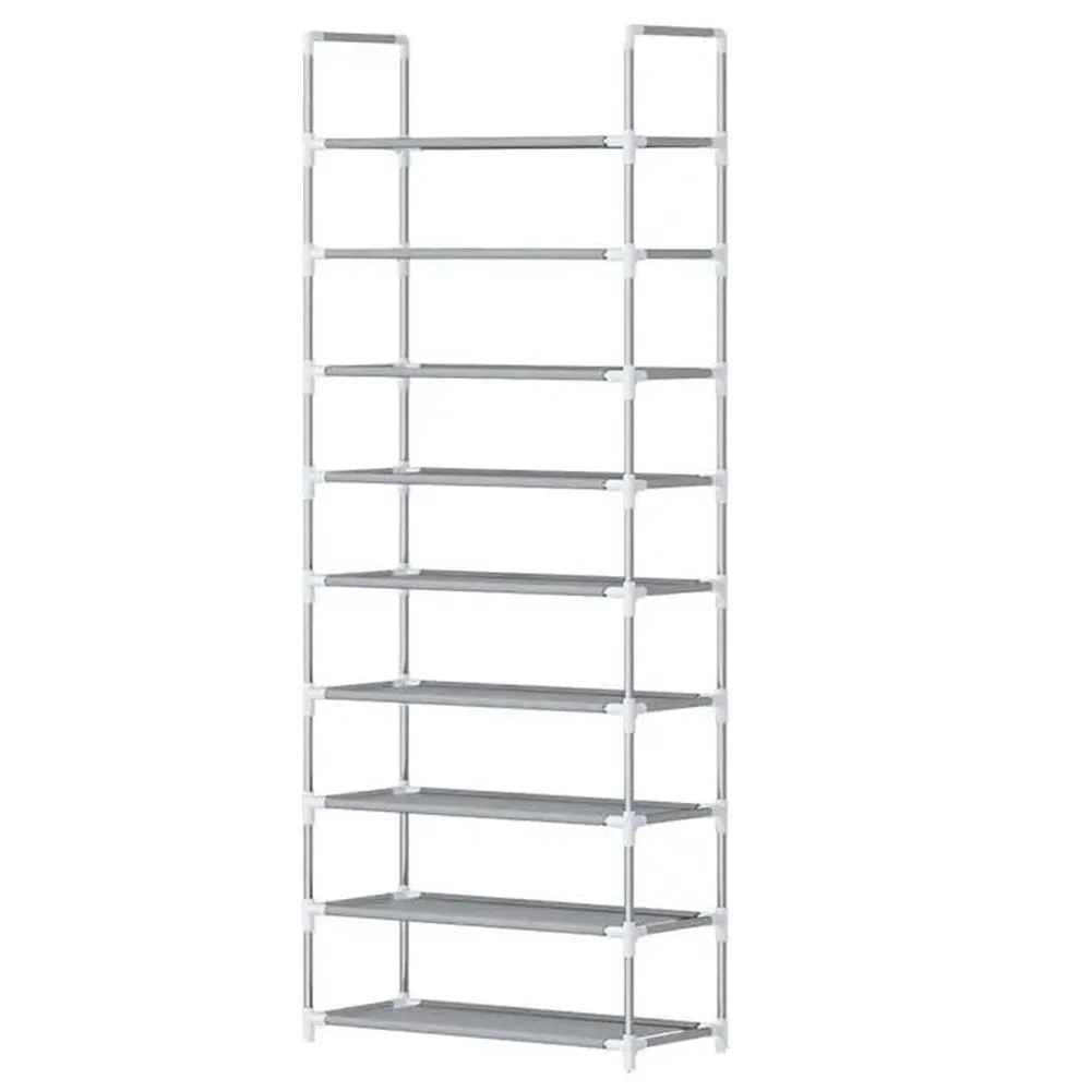 9-Tier Shoe Storage Organizer Rack Shoe Cabinant with Shelf Stand White