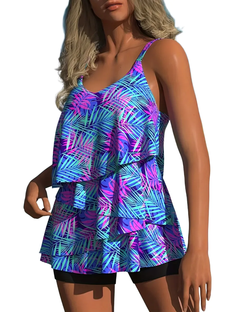 Slimming Flat-Cut Beach Resort Hot Spring Swimsuit