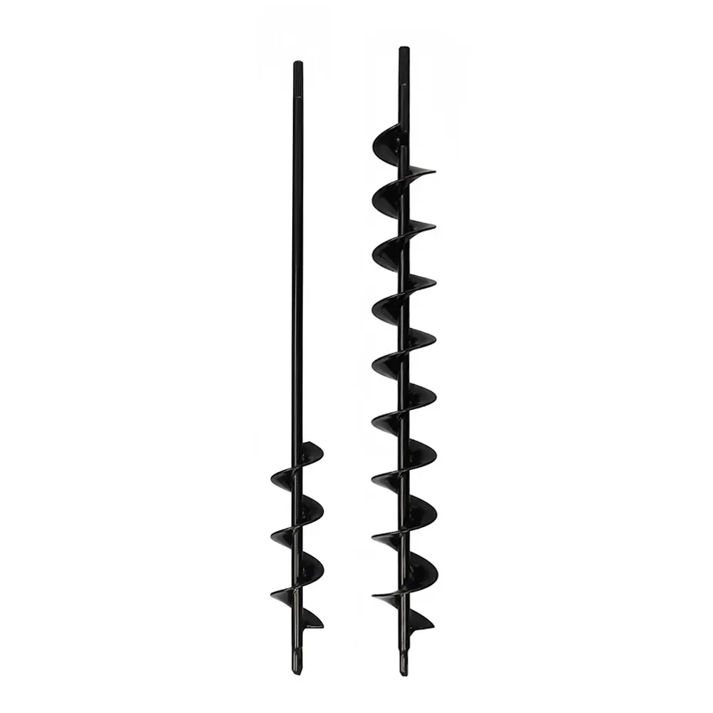 MIkaco Garden Spiral Auger Drill Bit Set - 4x45cm & 5x45cm