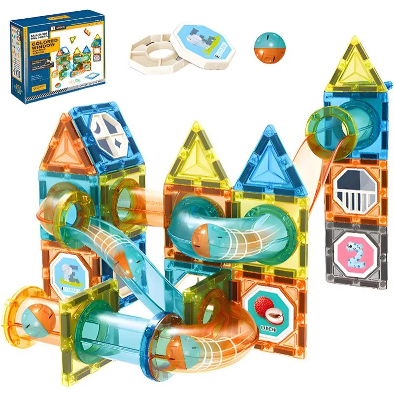 68 Piece 3D Magnetic Tiles Building Block Toy Set for Kids Development