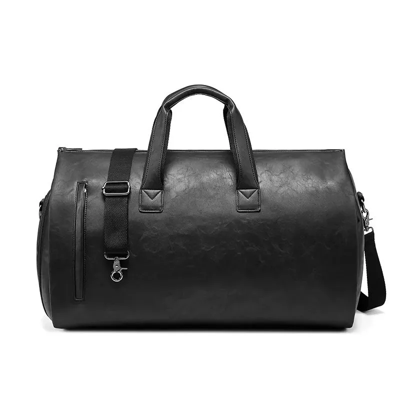 Duffle Luxury Foldable Travel Suit Luggage Bag - Retro Black