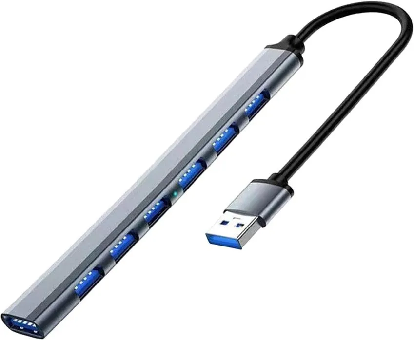7 In 1 USB Hub USB 3.0 Docking Station USB Adaptor For Laptops Monitor PT