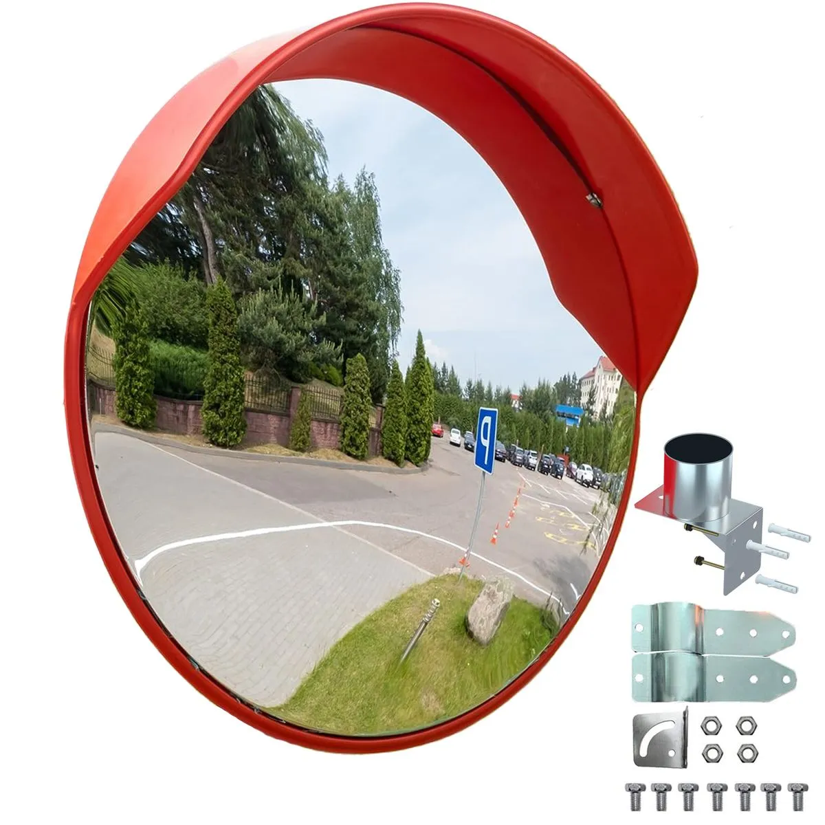 80CM Convex Security Corner Mirror, Traffic Security Driveway Mirror