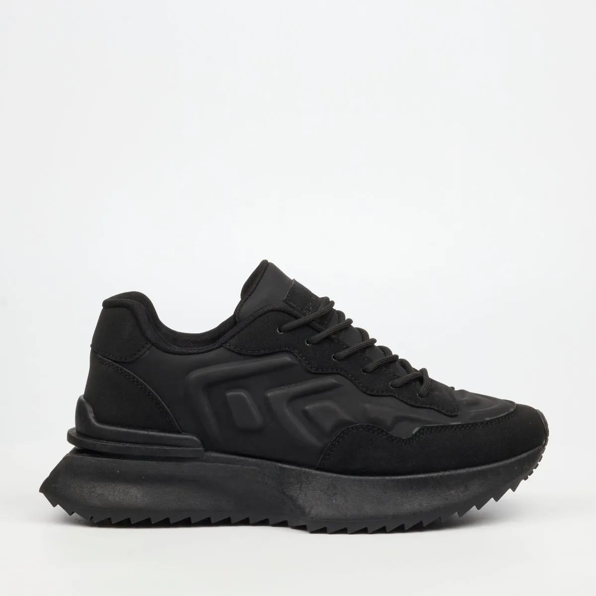Mazerata Rocco 2 Men Faux Nubuck / Faux Suede Sneakers - Black
