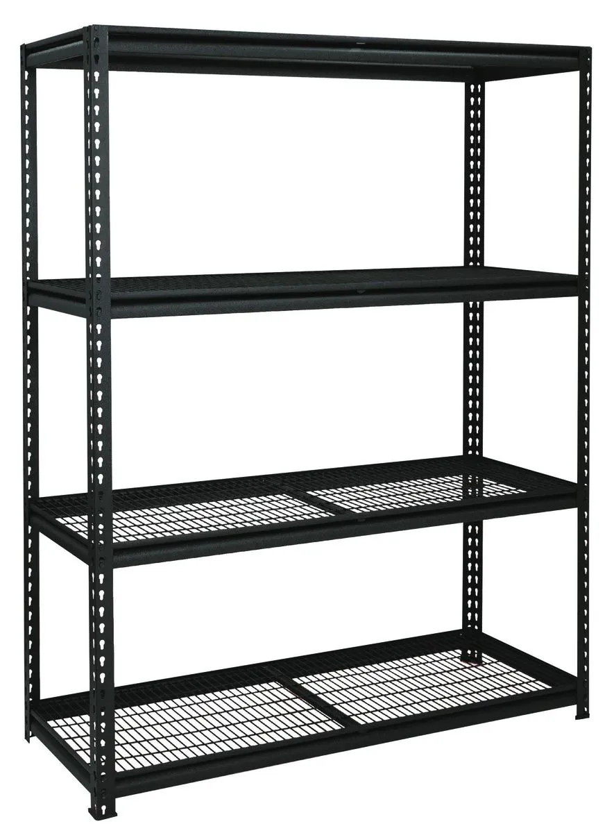 Wildberry - Heavy Duty Shelving - 4 Steel Shelves - Black