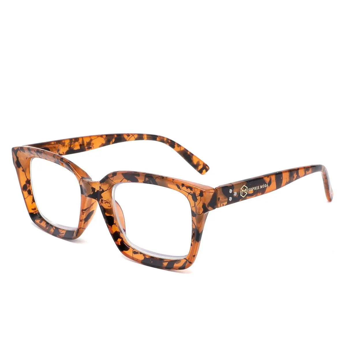 Sophie Moda- Reading Glasses +1.50 Anti-Blue Light - Euca Collection - Orange
