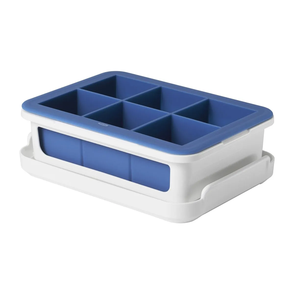 Ice Tray, OXO Good Grips Large Silicone Covered for Freezer, Dark Blue