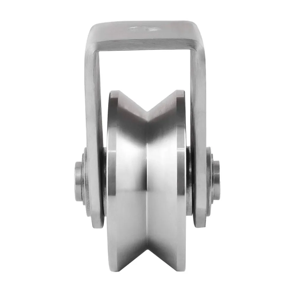 Tool V-Shaped 304 Stainless Steel Gate Slot Roller Castor Wheel -22mm