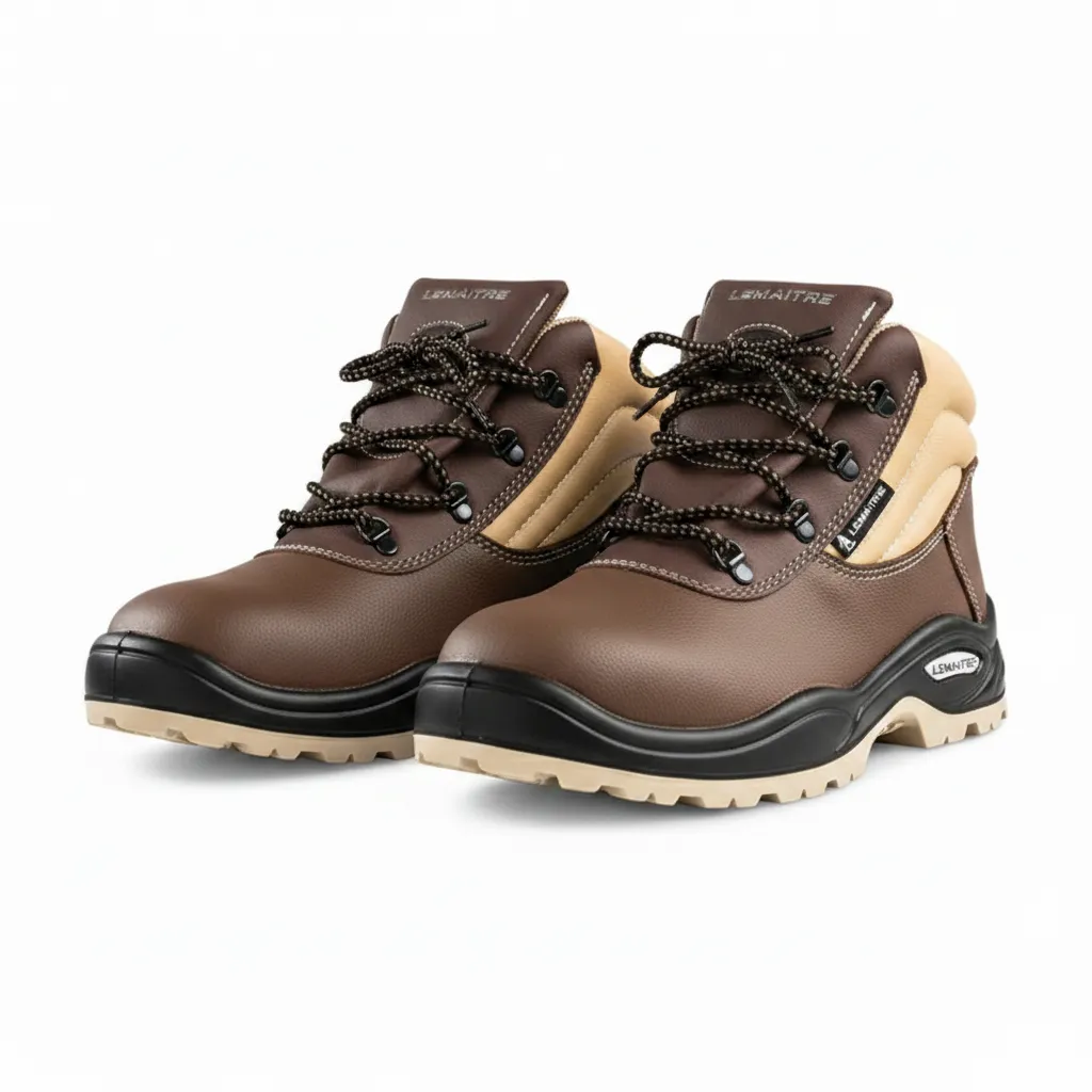Lemaitre - Safety Boots Tan - Size 8 with Slip-Resistant Sole - 2 Pack