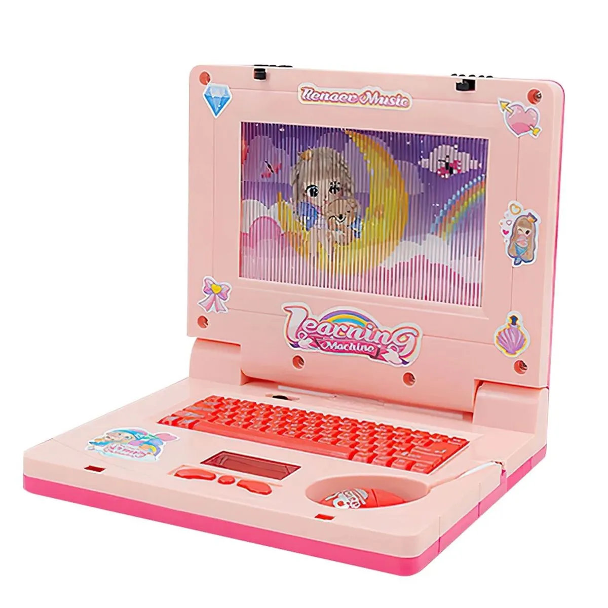 Children's Learning Laptop Educational Toddler Learning Computer Toys - Pink