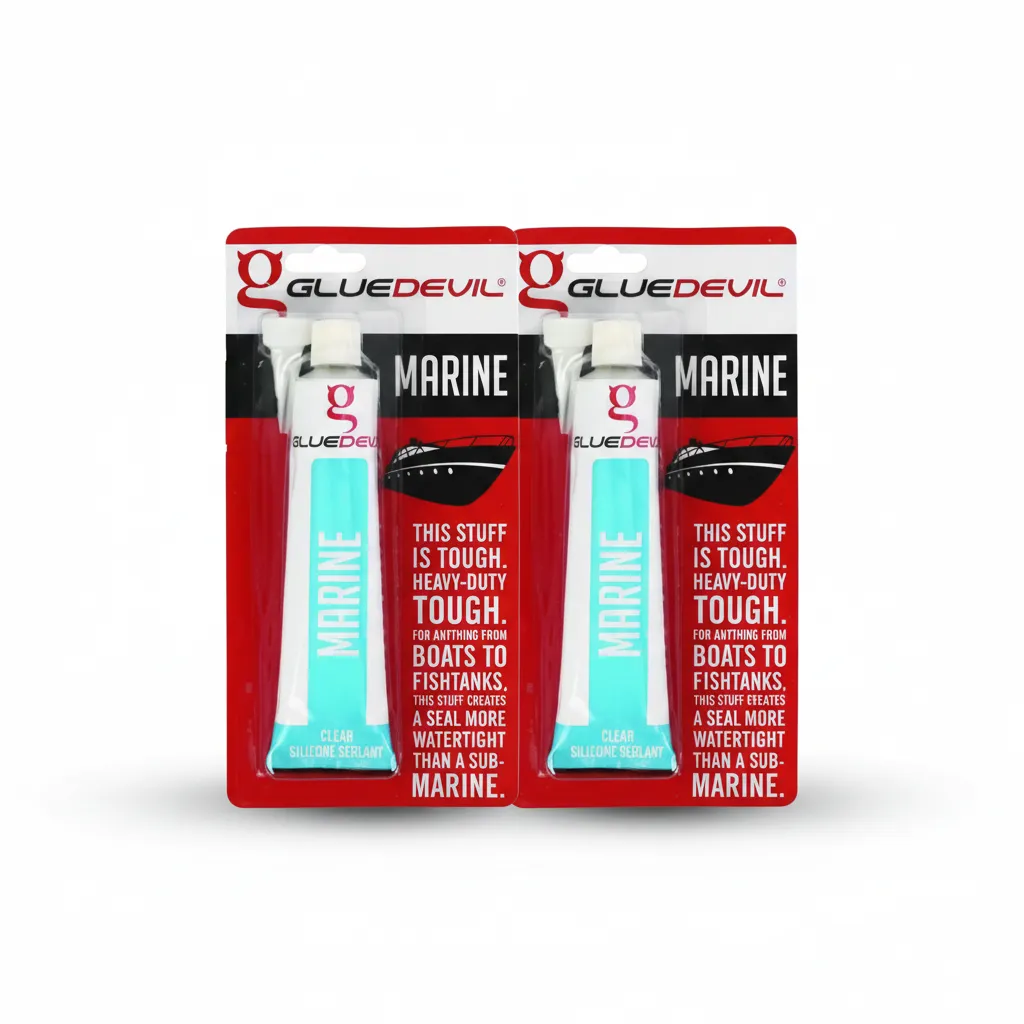 Glue Devil Clear Silicone Sealant 90ml for Marine and Aquatic Use - 2 Pack