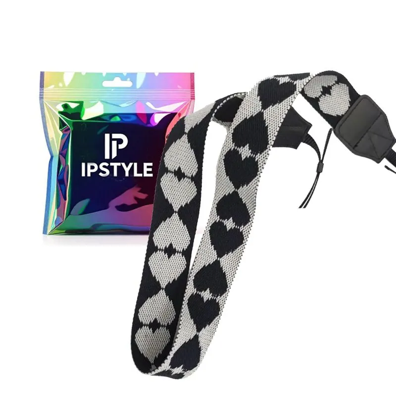 IPSTYLE Camera Shoulder Strap Wide Strap Polyester-Cotton Webbing - Black