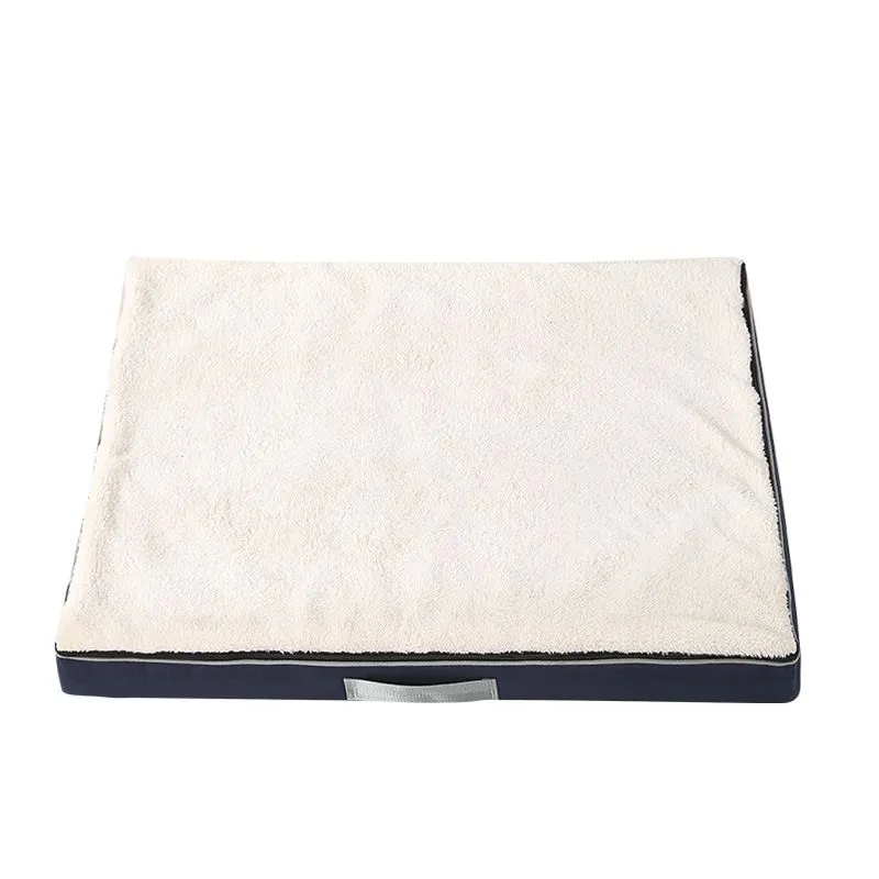 Coco Dog Bed-White/Navy - L