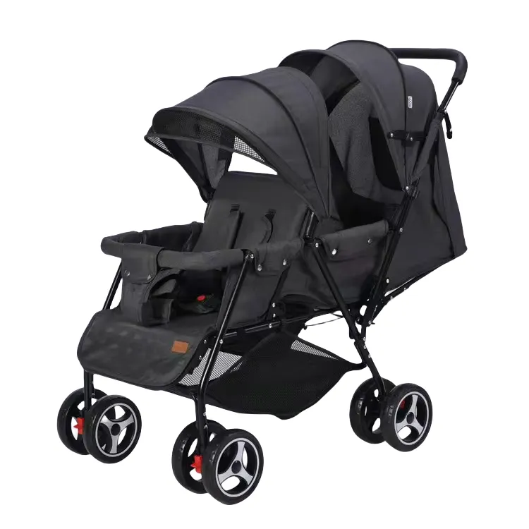 High-quality baby stroller twin lightweight travel system - Black