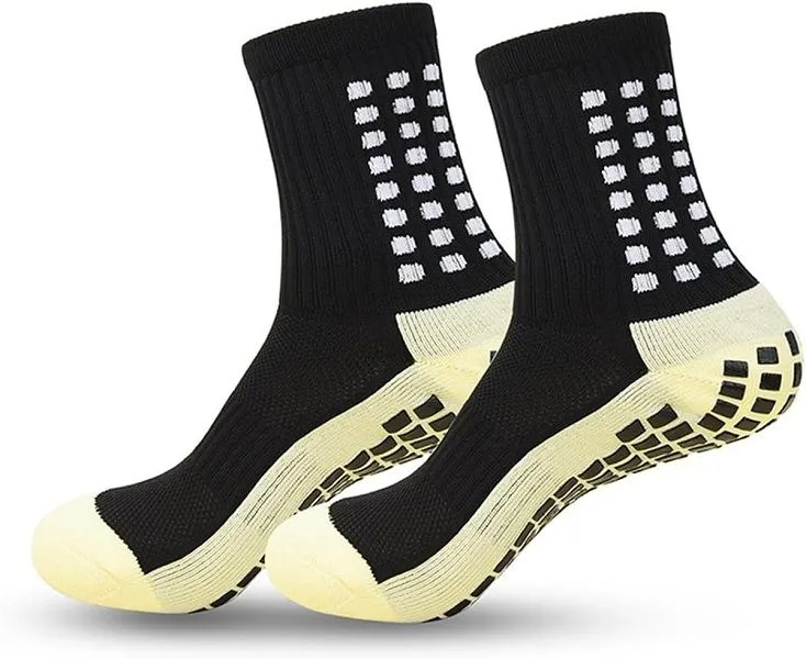 Anti Slip Grip Soccer Socks - Black