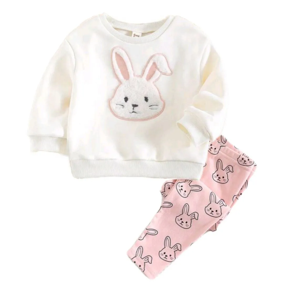 2-Piece Girls Pants & Top Set (2-3yrs) - Pink