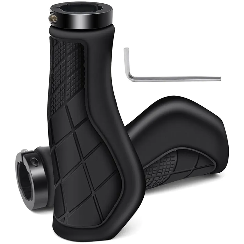 Bicycle Grips Ergonomic Grips Non-Slip Rubber,for 22.2mm E-Bike Black
