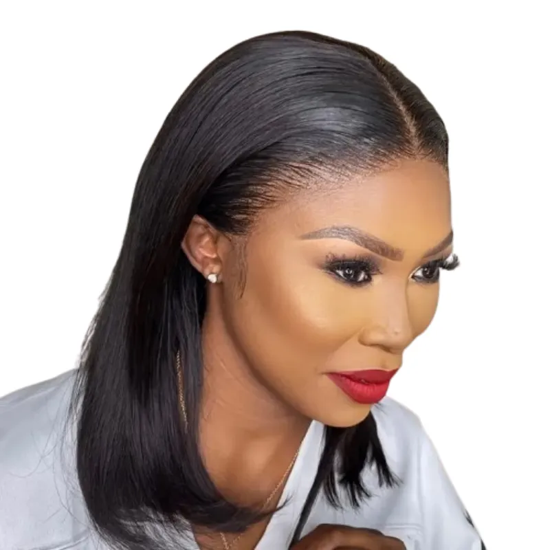 VSP 14Inch Brazilian Hair Full Frontal Lace Long Straight Bob Wigs