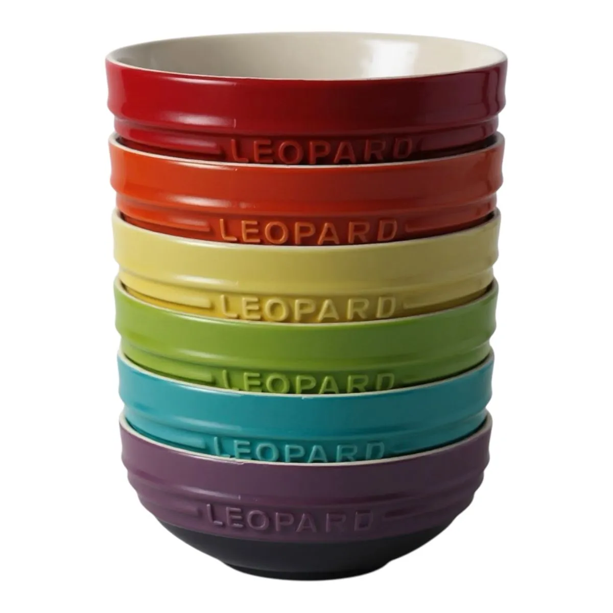 Bowl 6 Piece 580ml Rainbow (15cm x 6.5cm)