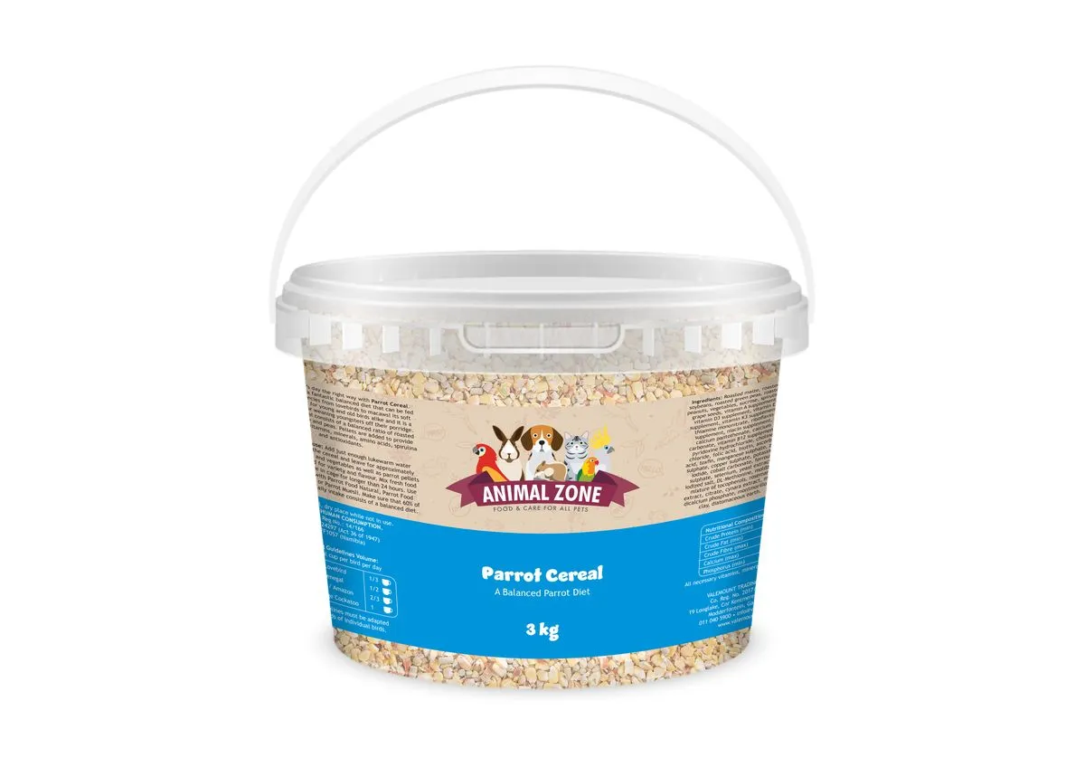 Animal Zone Parrot Food Cereal Value Tub - 3kg