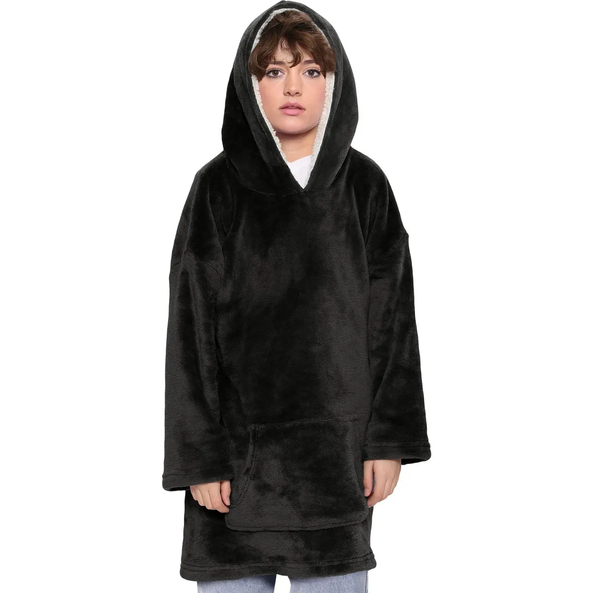 Hooded Oversized for Kids - Black