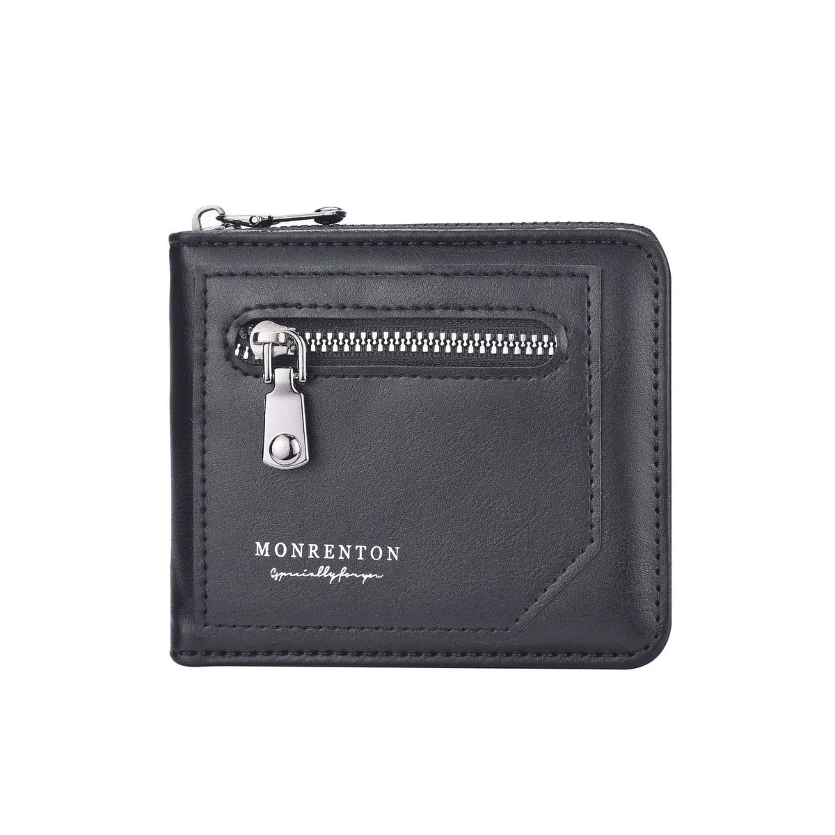 Men's Short Wallet-Credit Card Wallet - Black
