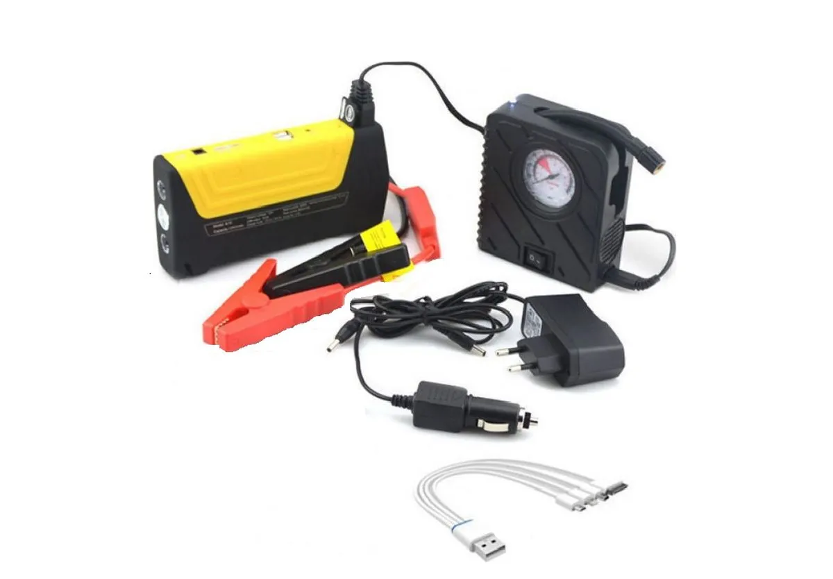 Multi-Function 12 V Jump Starter Power Bank With Air Compressor-Pump