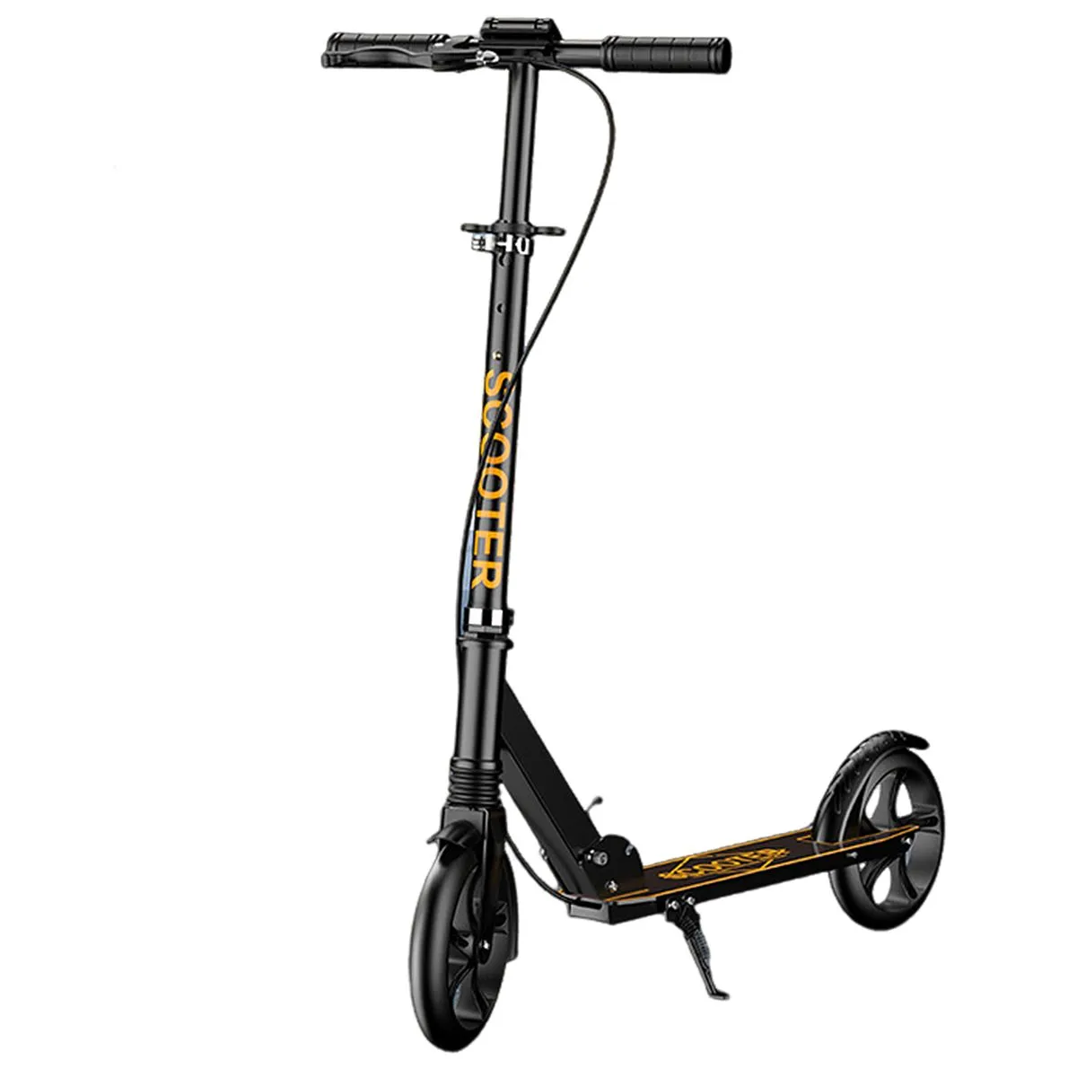 Adjustable Scooter adult Scooter scooter kickroller with handbrake - Black