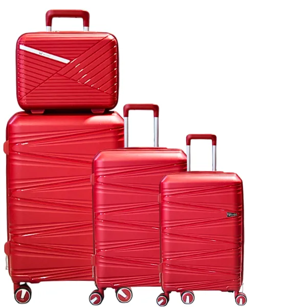 Mooistar Travel Luggage Bag Set 4 Pieces Red