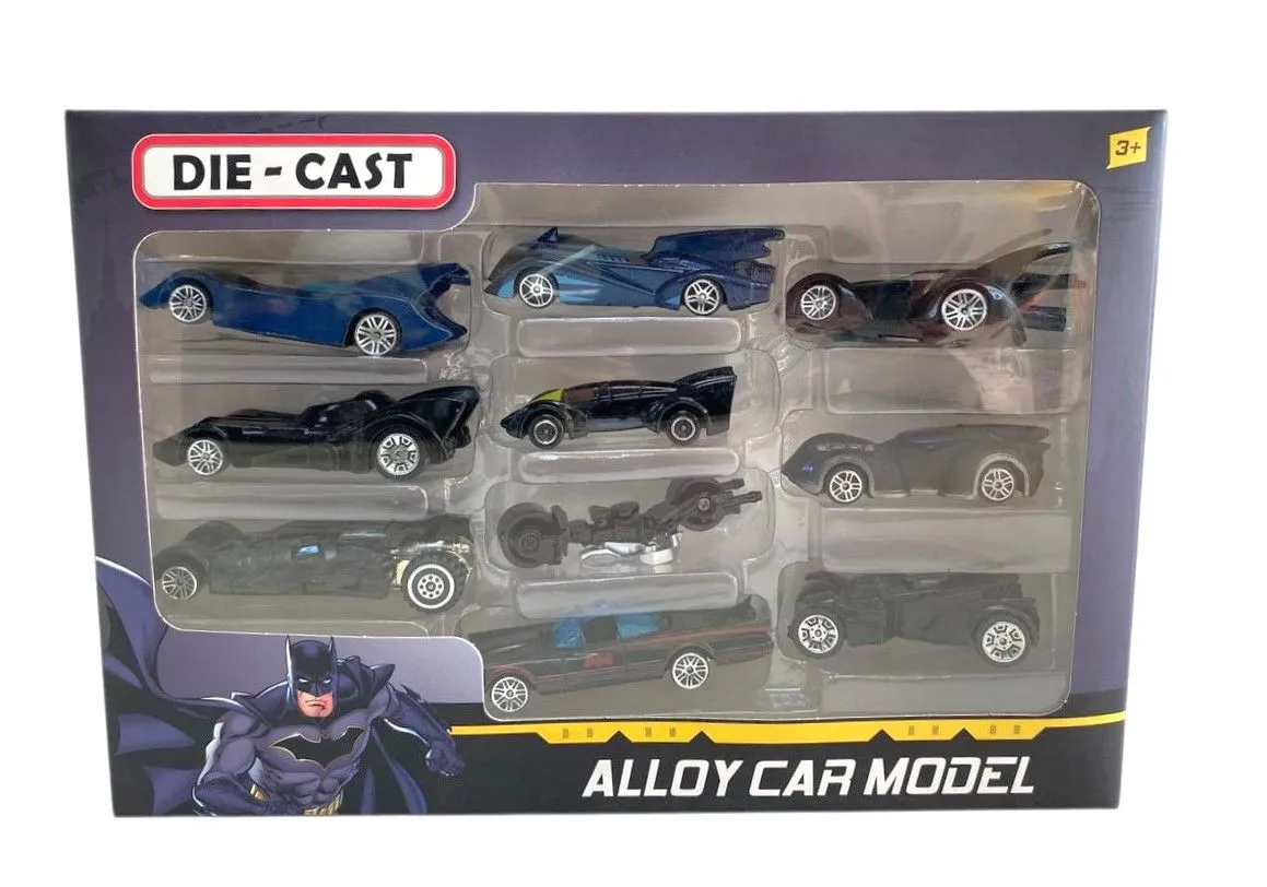 10 Piece Premium Diecast Vehicles from Batman Movies