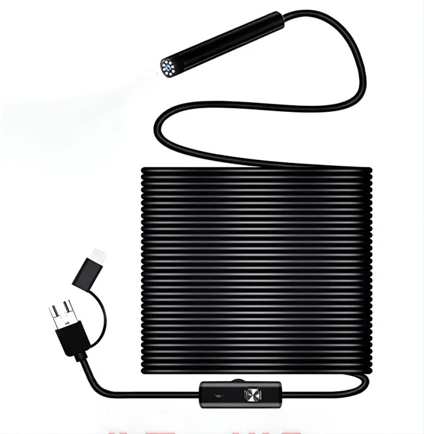 IPSTYLE 3 IN1 Endoscope Camera Micro USB Type C Borescope Mini Camera 5M