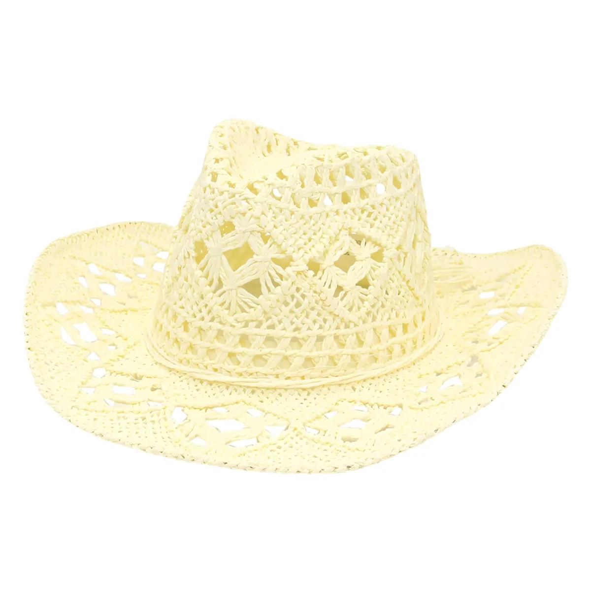 Straw Cowboy Hats for Women Western Cowgirl Hat for Holiday Party B