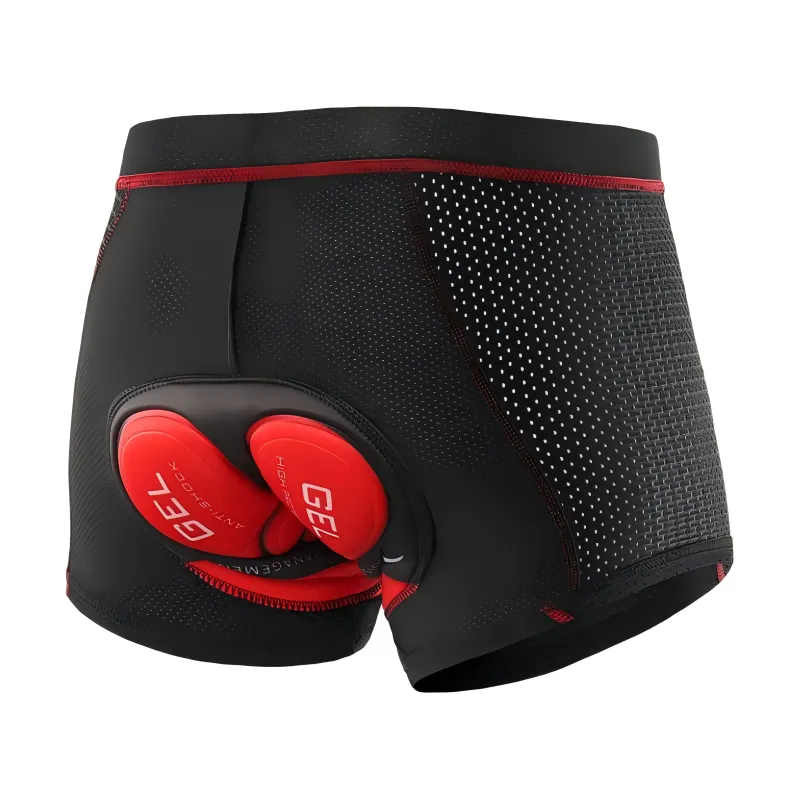 Men's Padded Cycling Shorts 5D Gel Shockproof Bike Underwear Breathable