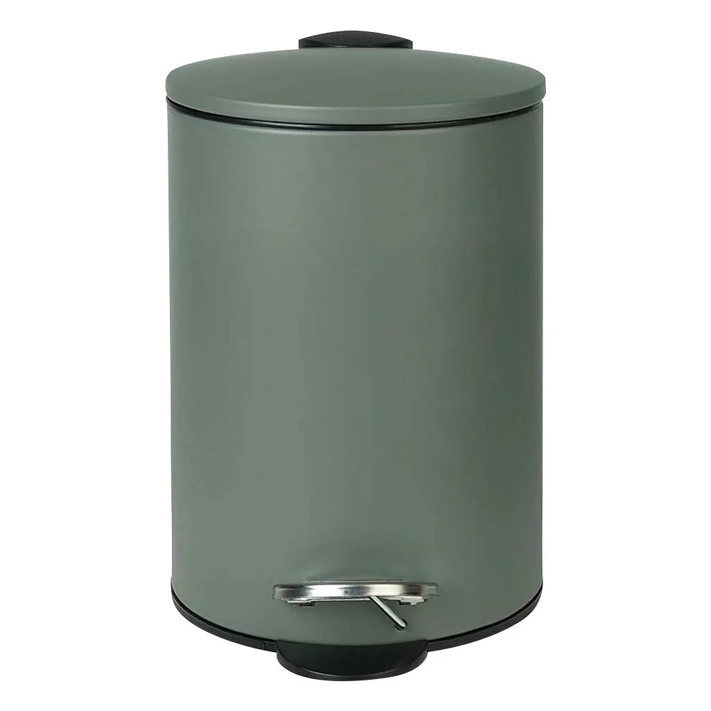 12 Liters - Newlcon Folding Lid Quiet Close Soft Close with Inner Bucket - Matte Green