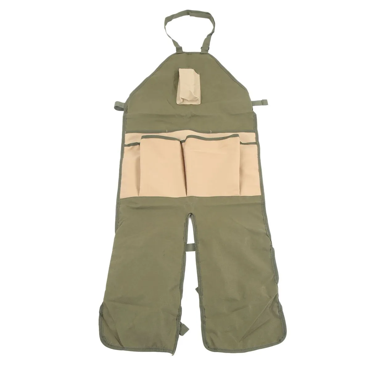 Garden Gardening Apron Pruning Anti-Dirty Farming Apron With Tools Pockets - Green -Brown 