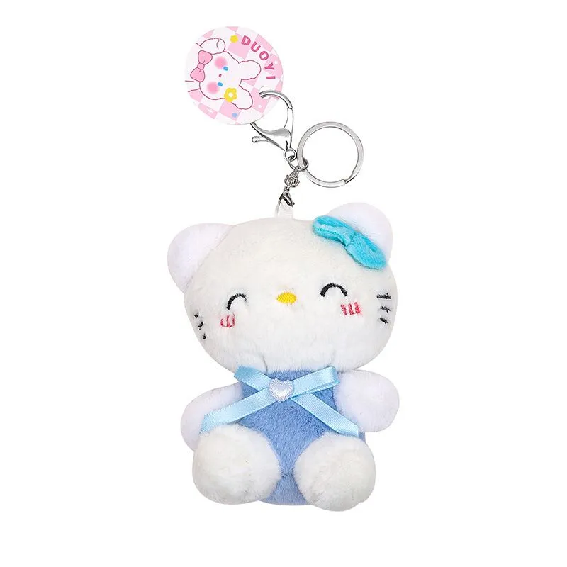 Plush Blue Bow Cat Keychain Pet Supplies Daily Care Quality